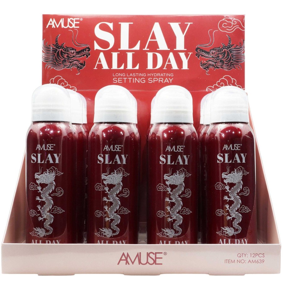 Amuse Fijadores | Spray Fijador Slay All Day Amuse - Venta Al Por Mayor Display 12 Unidades (Am639)