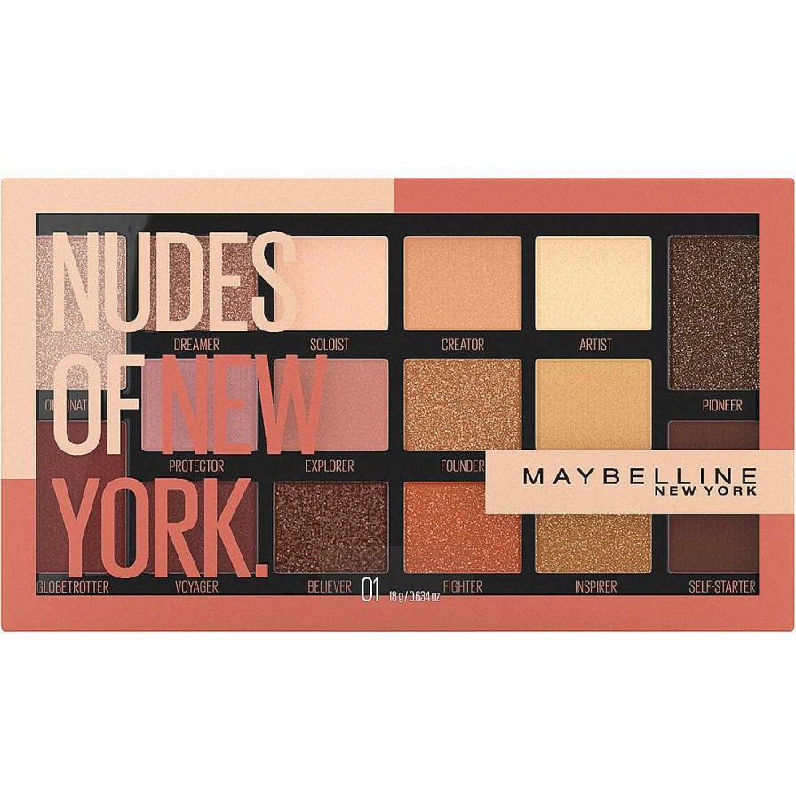 Maybelline Sombras | Paleta De Sombras Grandes Nudes Of New York 16 Paneles Maybelline - Venta Al Por Mayor 72 Unidades (K37584)