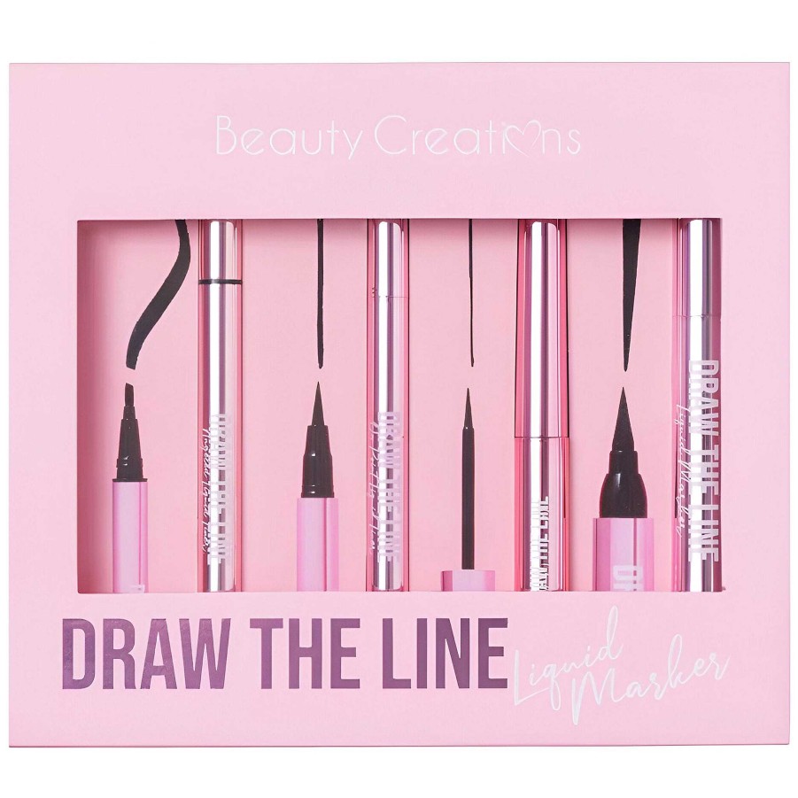 Beauty Creations Delineador De Ojos | Delineador L Quido Draw The Line Beauty Creations - Venta Al Por Mayor 6 Sets (Bc-Dtl4)