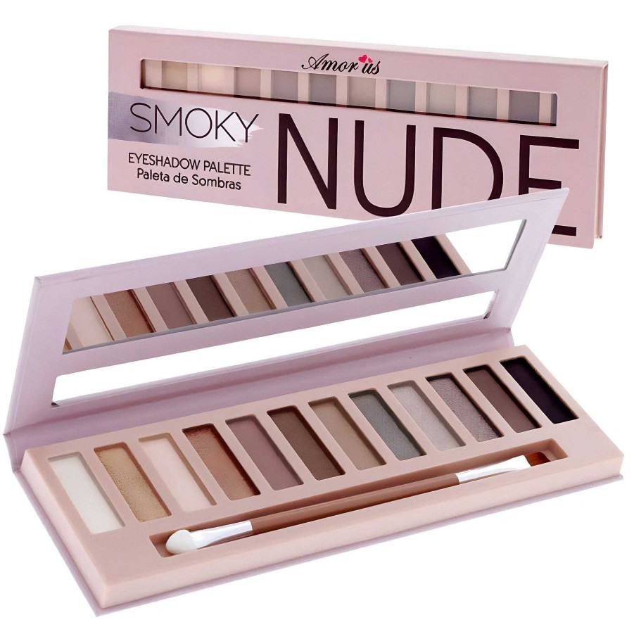 Amor Us Sombras | Paleta De Sombras Nude Smoky Amor Us - Venta Al Por Mayor 6 Unidades (Co-Esd-02)