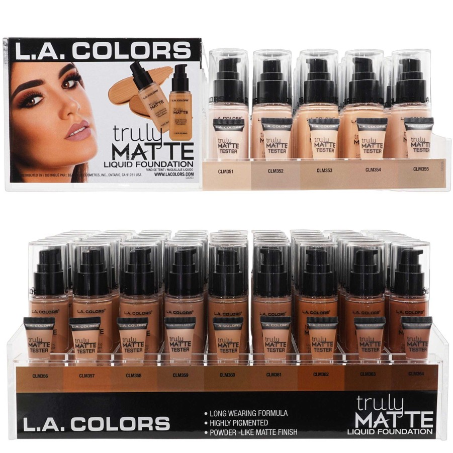 L.A. Colors Bases | Base Truly Matte L.A. Colors - Venta Al Por Mayor Display 126 Unidades (Cad93.1)