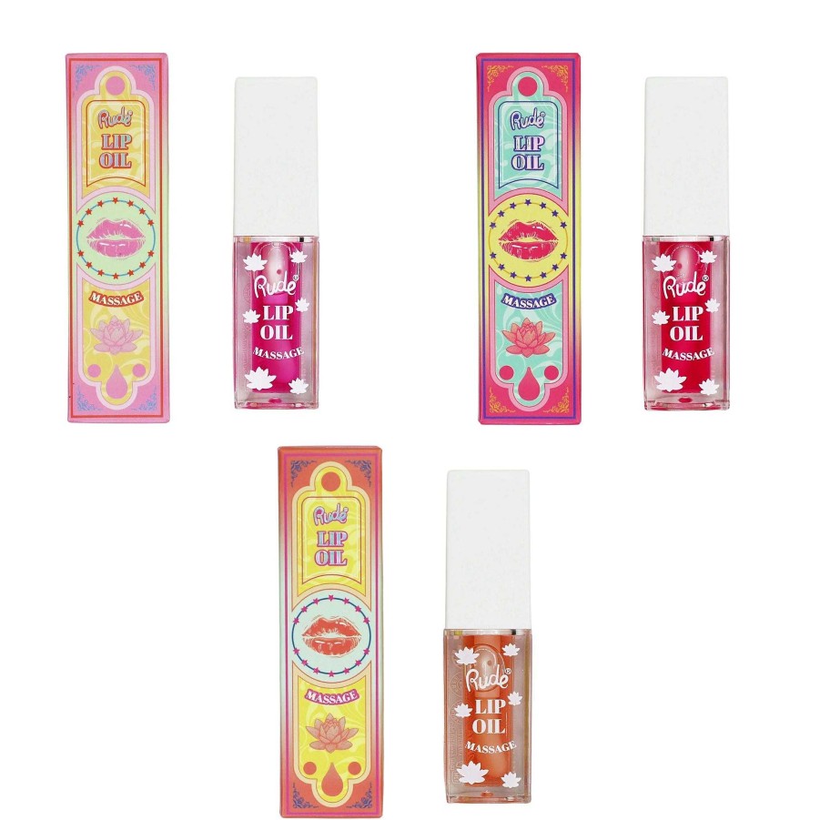 Rude Cosmetics Brillos | Aceite De Labios Massage Surtidos Rude Cosmetics - Venta Al Por Mayor 12 Unidades (Rc-38142-44)