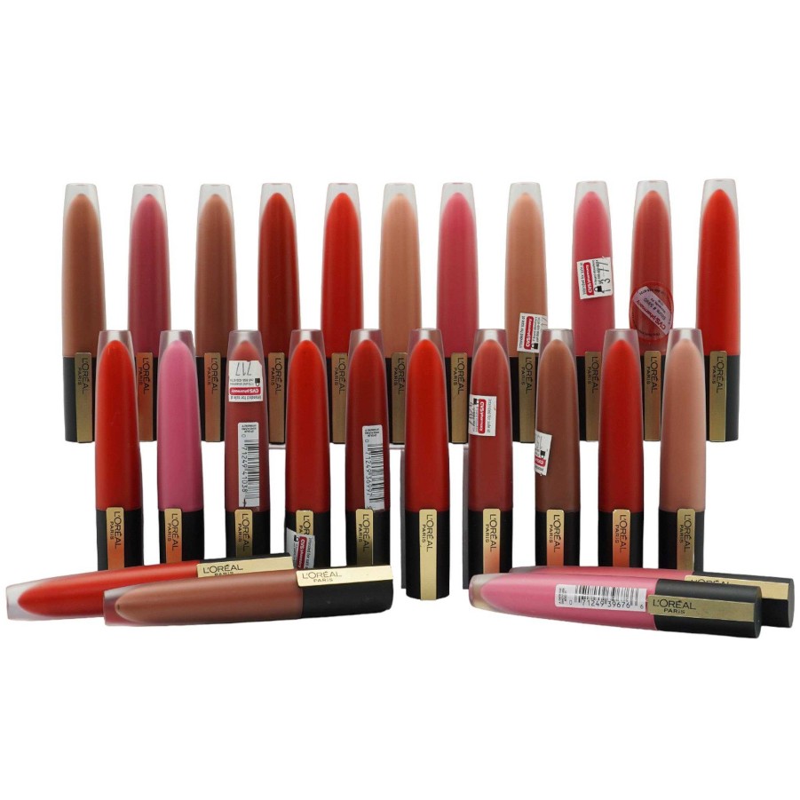 Loreal Labiales | Tinte De Labios Mate Rouge Signature Surtidos Loreal - Venta Al Por Mayor 25 Unidades (Rslmliquidation)