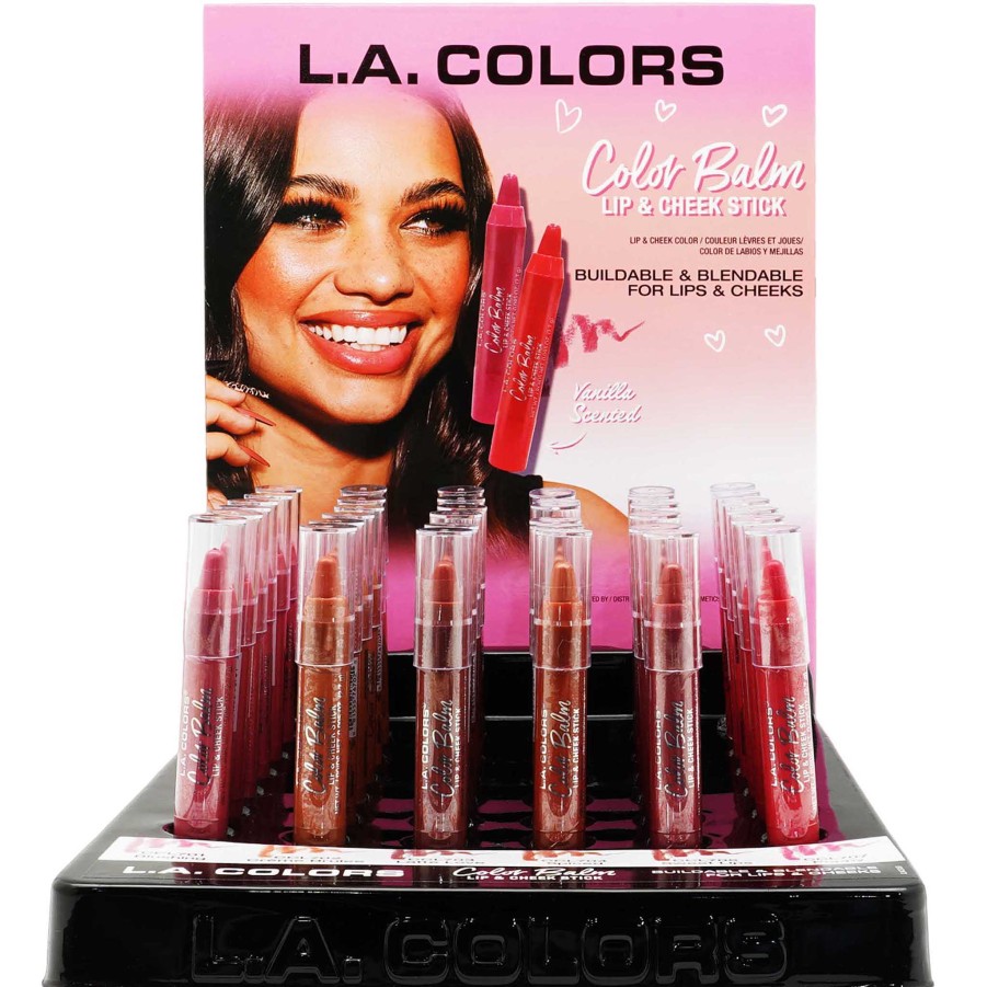 L.A. Colors Brillos | B Lsamo De Color En Barra Para Labios Y Mejillas L.A. Colors - Venta Al Por Mayor Display 36 Unidades (Clac505)