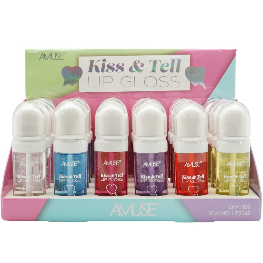 Amuse Brillos | Brillo De Labios Kiss & Tell Amuse - Venta Al Por Mayor Display 24 Unidades (Lip2165)