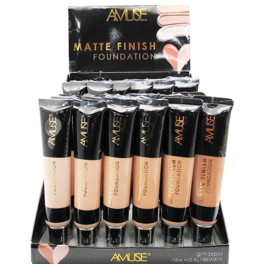 Amuse Bases | Base Finish Mate Amuse - Venta Al Por Mayor Display 36 Unidades (Kl158Mix-N)