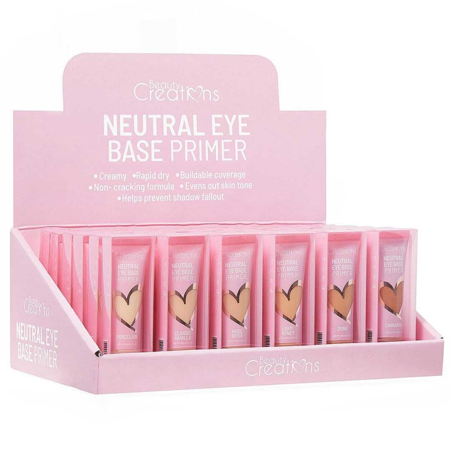 Beauty Creations Primers | Primer Base Para Ojos Neutro Beauty Creations - Venta Al Por Mayor Display 36 Unidades (Ebnd)