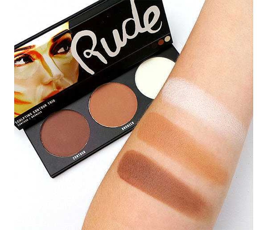 Rude Cosmetics Contorno | Trio De Contorno Esculpido Rude Cosmetics - Venta Al Por Mayor Pack 6 Unidades (Rc-65550)