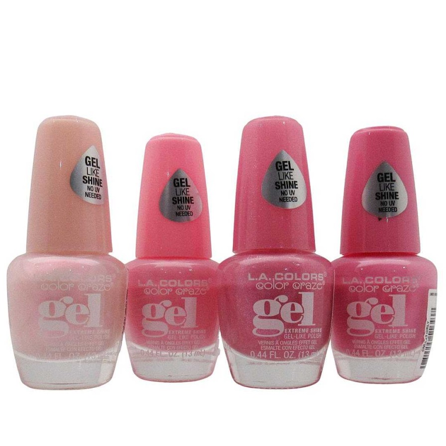 L.A. Colors Esmalte De U As | Esmalte De U As Pink Please Fel Polish L.A. Colors - Venta Al Por Mayor Display 24 Unidades (Clac495)