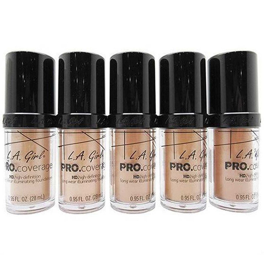 L.A. Girl Bases | Pro Coverage Hd Foundation Assorted L.A. Girl - Venta Al Por Mayor Pack 15 Unidades (Glm642/43/44/45/46)