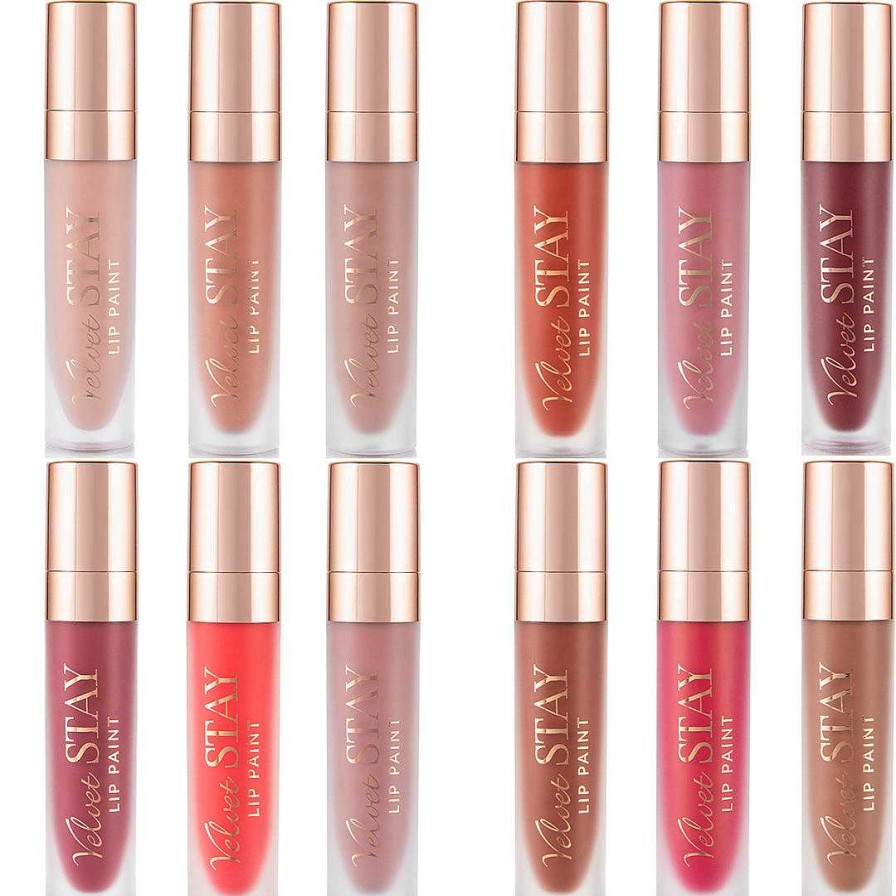 Beauty Creations Labiales | Pintura De Labios Velvet Stay Beauty Creations - Venta Al Por Mayor Display 144 Unidades + 24 Tester (Dlvs)