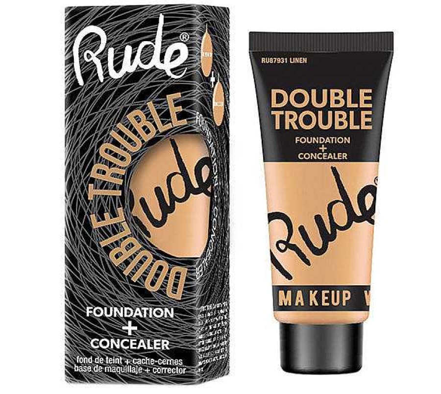 Rude Cosmetics Bases | Base Doble Problema + Corrector 4 Tonos Rude Cosmetics - Venta Al Por Mayor Pack 12Pzs (Rc-Dtfc)