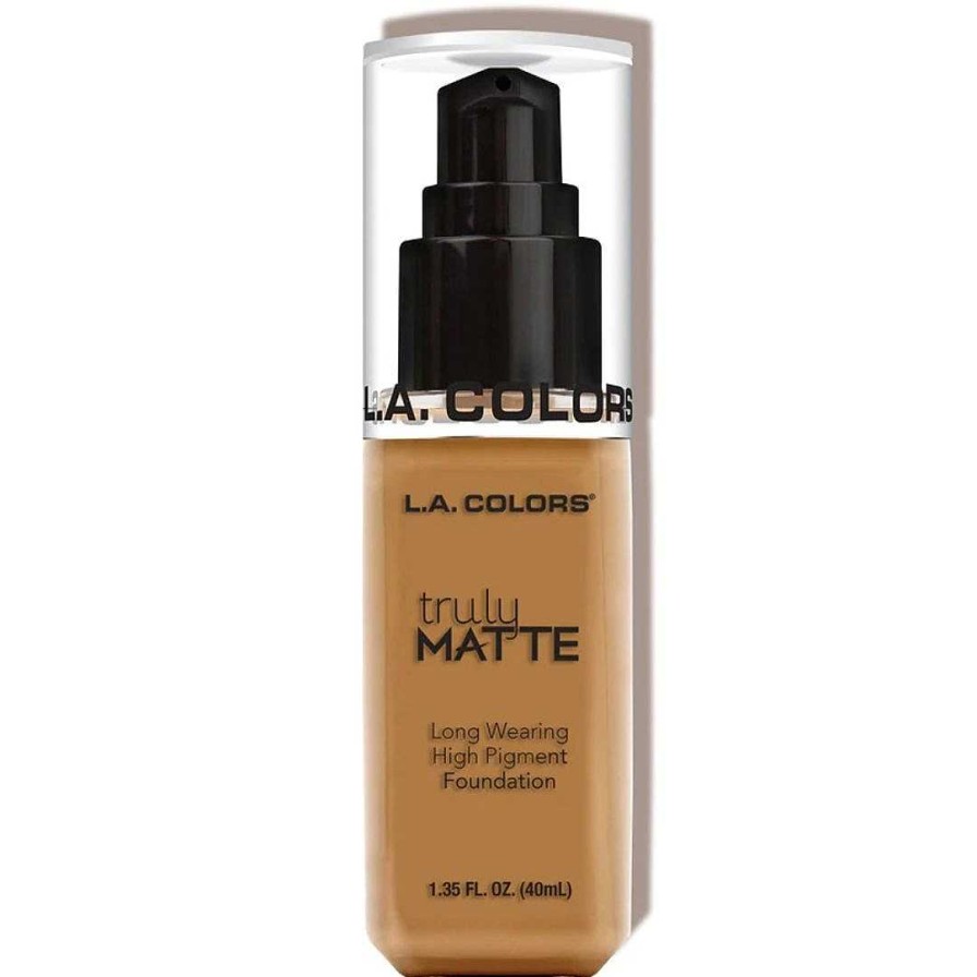 L.A. Colors Bases | Base Truly Matte Cafe L.A. Colors - Venta Al Por Mayor 12 Unidades (Clm360)