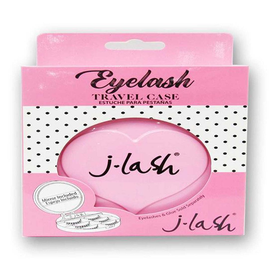 J.Lash Accesorios | Estuche De Viaje De Pesta As Con Espejo - Rosy Pink J.Lash - Venta Al Por Mayor 4 Unidades (Ec40)