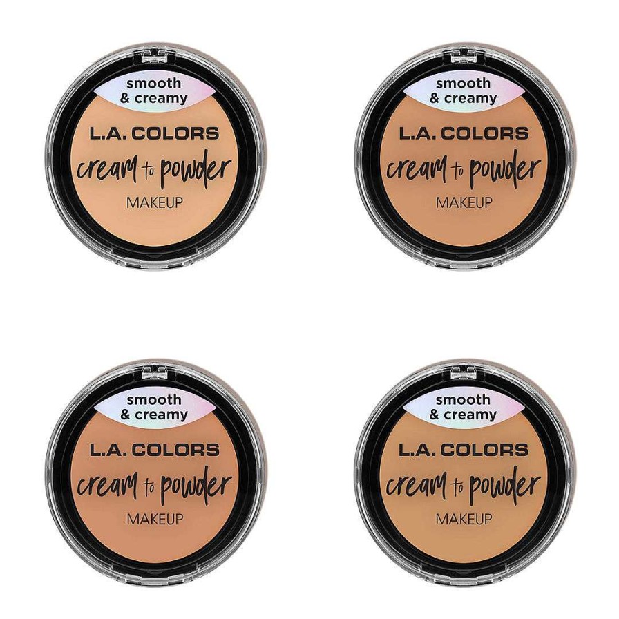 L.A. Colors Bases | Polvo De Maquillaje En Crema Surtido L.A. Colors - Venta Al Por Mayor 12 Unidades (Ccp321-324)