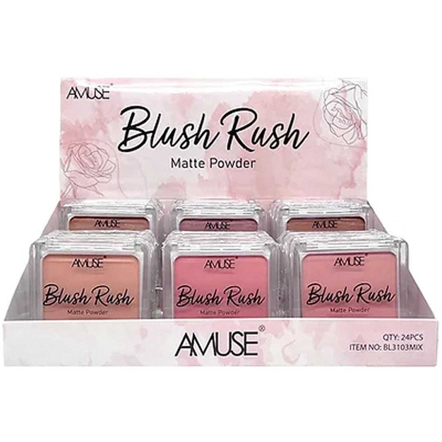 Amuse Rubor | Rubor En Polvo Mate Rush Amuse - Venta Al Por Mayor Display 24 Unidades (Bl3103Mix)