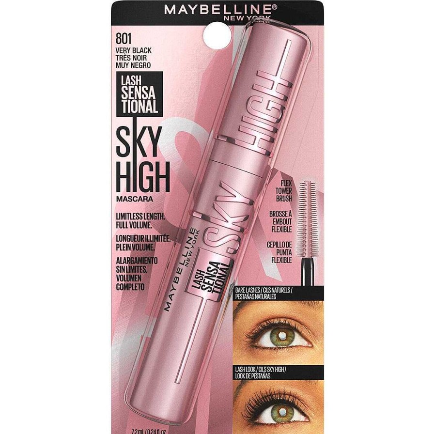 Maybelline Mascara | M Scara De Pesta As Lavable Muy Negras Lash Sensacional Sky High #801 Maybelline - Venta Al Por Mayor 3 Unidades (Mlss801)