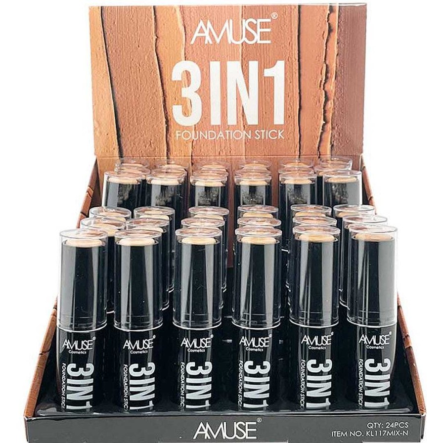 Amuse Bases | Base En Barra 3 En 1 Amuse - Venta Al Por Mayor Display 36 Unidades (Kl117Mix-N)