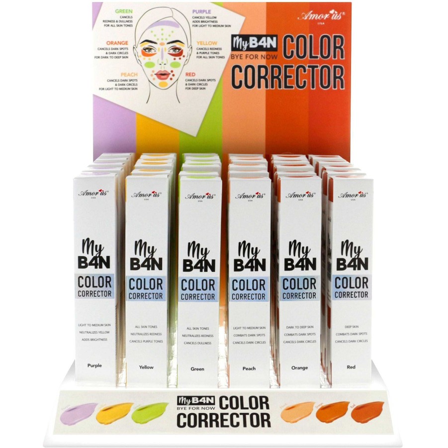 Amor Us Correctores | Corrector De Color My B4N Color Amor Us - Venta Al Por Mayor Display 36 Unidades (Co-B4Nd)