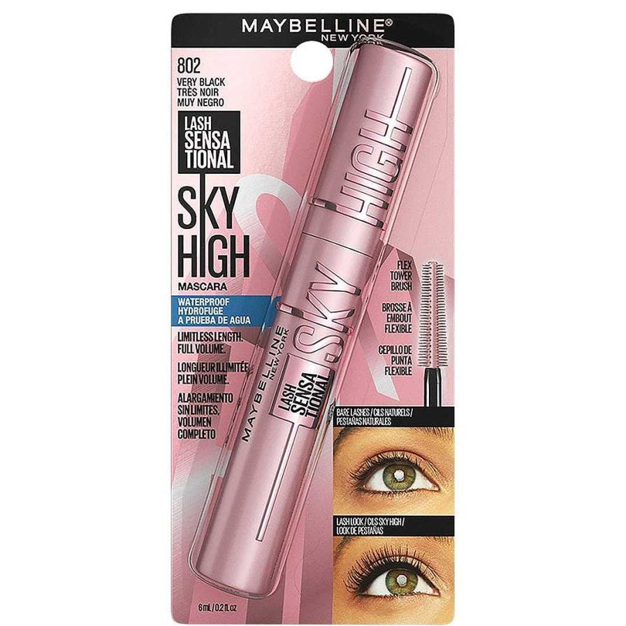 Maybelline Mascara | M Scara A Prueba De Agua Sky High #802 Muy Negro Maybelline - Venta Al Por Mayor 3 Unidades (K4997200)