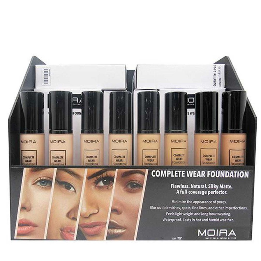 Moira Beauty Bases | Base Complete Wear Moira Beauty - Venta Al Por Mayor Display 42 Unidades + 7 Tester (Mb-Cwf6Set)