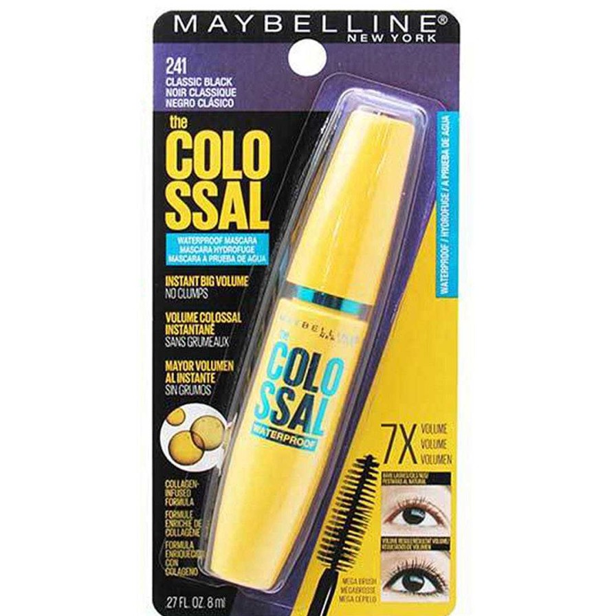 Maybelline Mascara | Volume Express The Colossal Waterproof #241 Classic Black Maybeline - Venta Al Por Mayor 6 Unidades (Mvew)