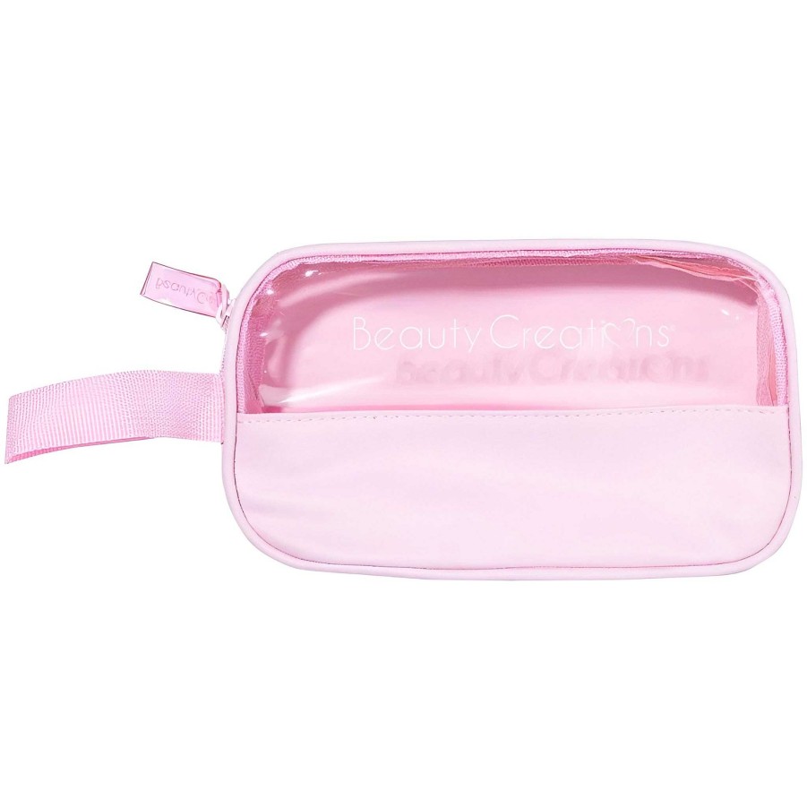 Beauty Creations Accesorios | Bolsa De Cosm Ticos Rosa Transparente Peque A Beauty Creations - Venta Al Por Mayor 5 Unidades (Bccpb2)