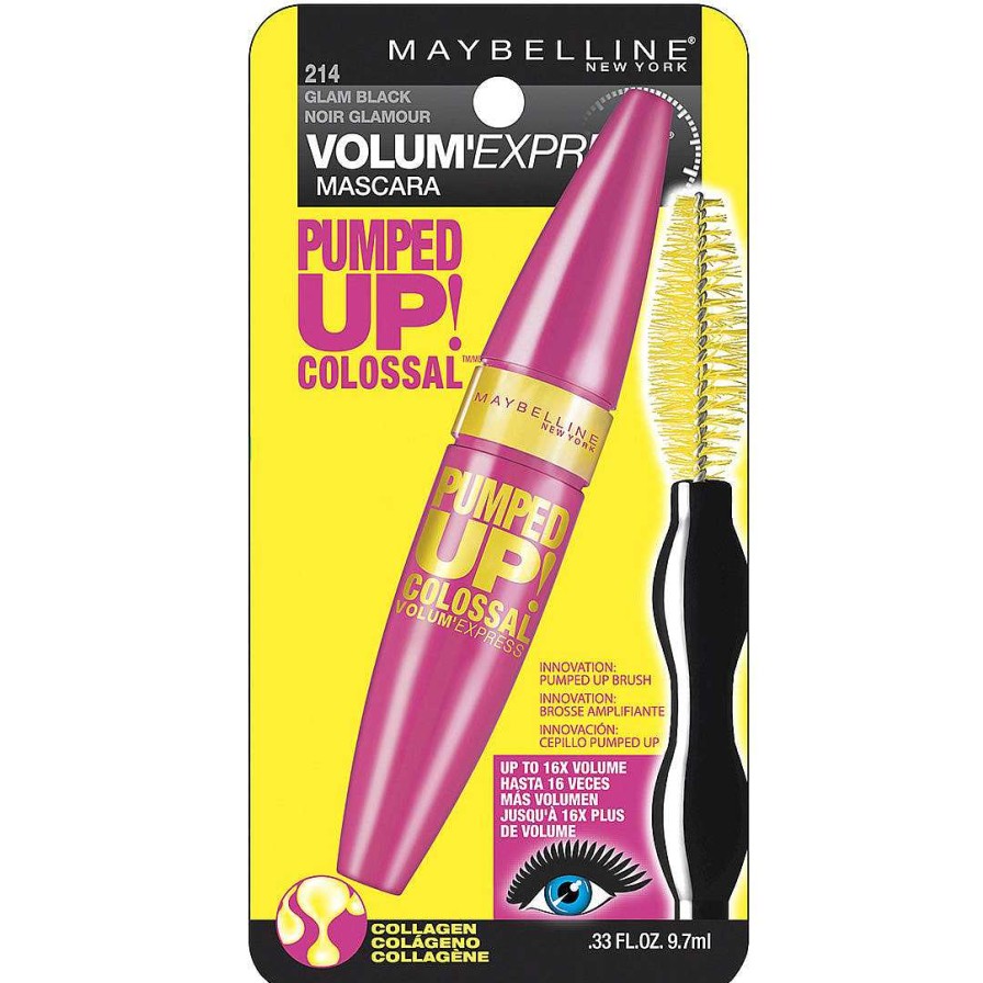 Maybelline Mascara | M Scara De Pesta As Lavable Volume Express Pumped Up Colossal Maybelline #214 - Venta Al Por Mayor 6 Unidades (Mv214)