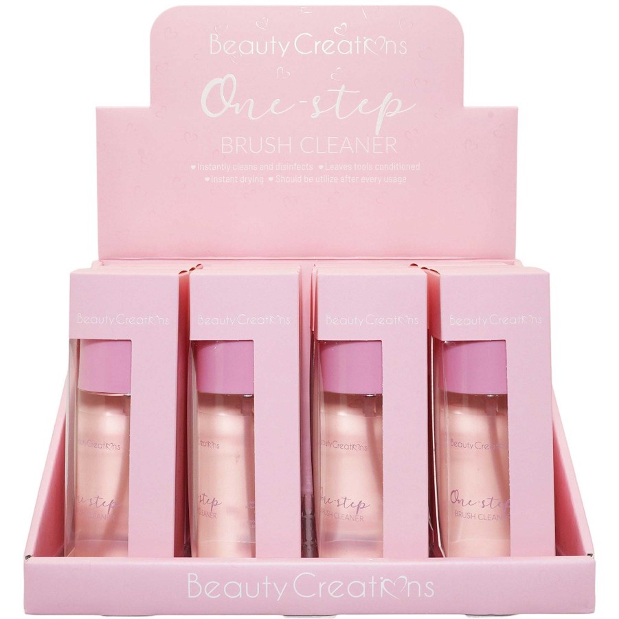 Beauty Creations Limpiador De Brochas | Limpiador De Brochas One Step Beauty Creations - Venta Al Por Mayor Display 12 Unidades (Bcs)