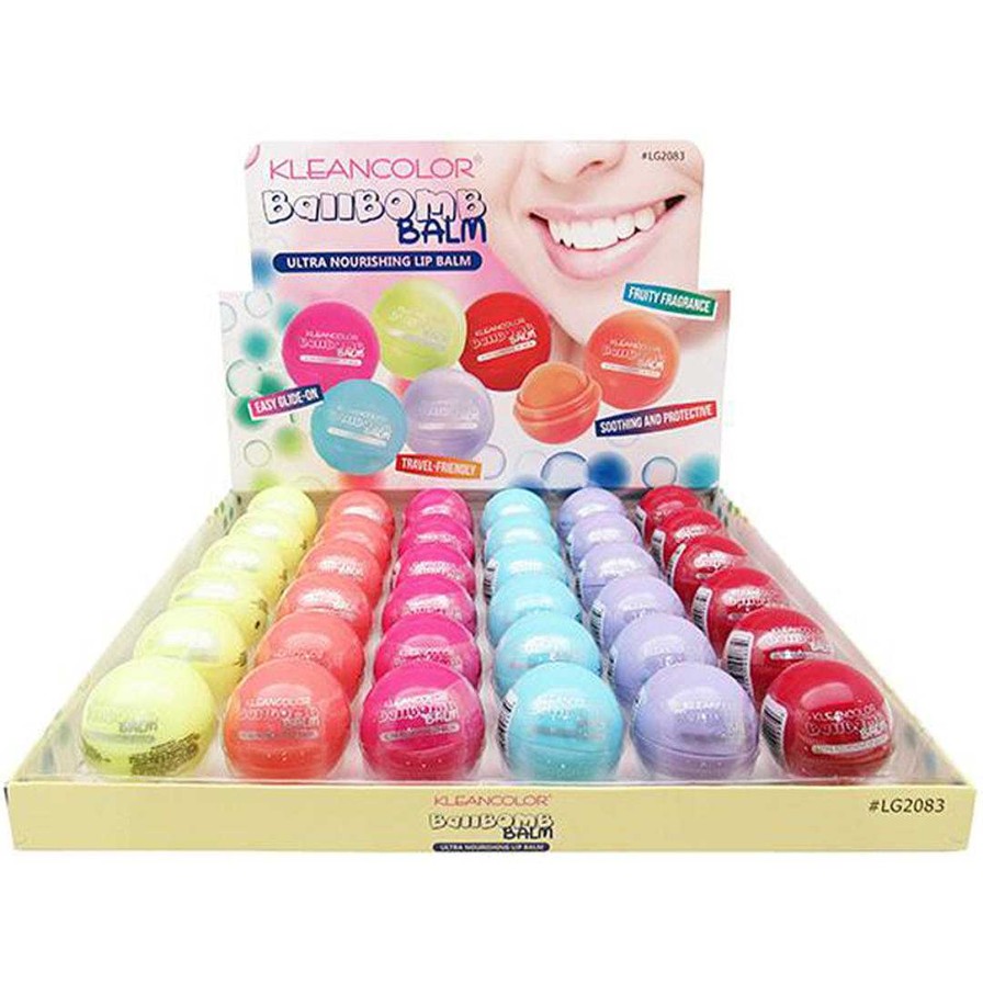 Klean Balsamos | B Lsamo Labial Ultra Nutritivo Ballbomb Balm Kleancolor - Venta Al Por Mayor Display 36 Unidades (Lg2083)